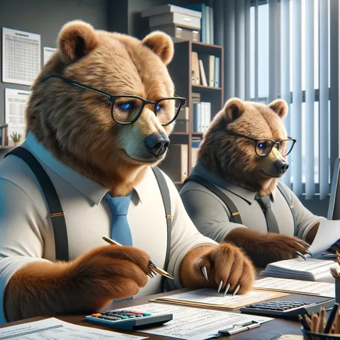 Billing & collections bear animation