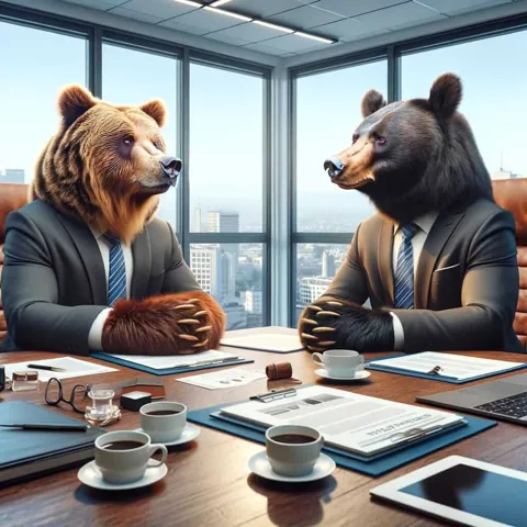 Financing bear animation